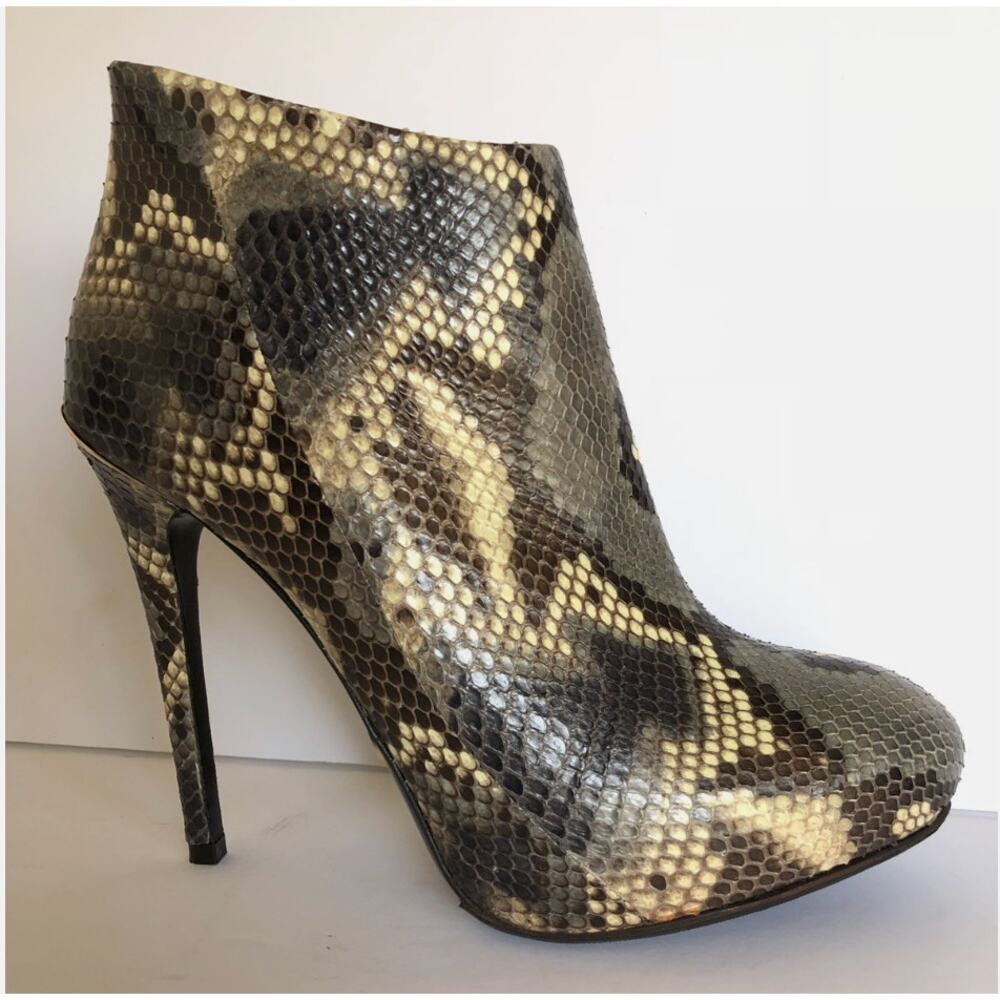 ROBERTO CAVALLI $2,000 PYTHON LEATHER ANKLE BOOTI… - image 2